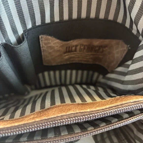 Jack Georges Brown Leather Backpack - Picture 4 of 10